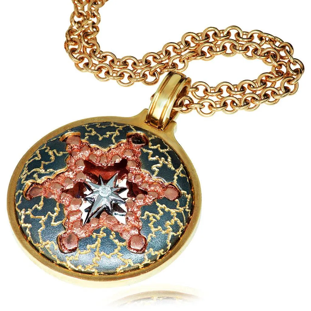 Gold Star Of David Pendant/Necklace