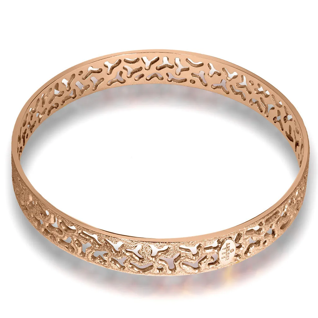 Gold Textured Bangle Bracelet