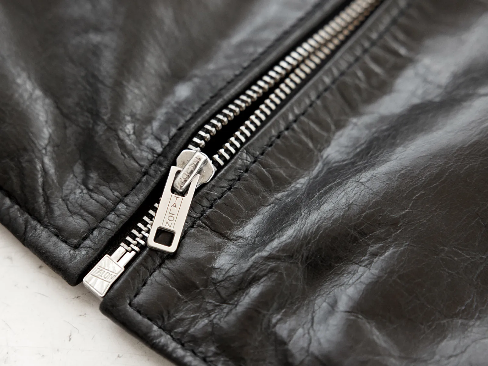 Half Belt Jacket - Horsehide Leather - AVI LEATHER