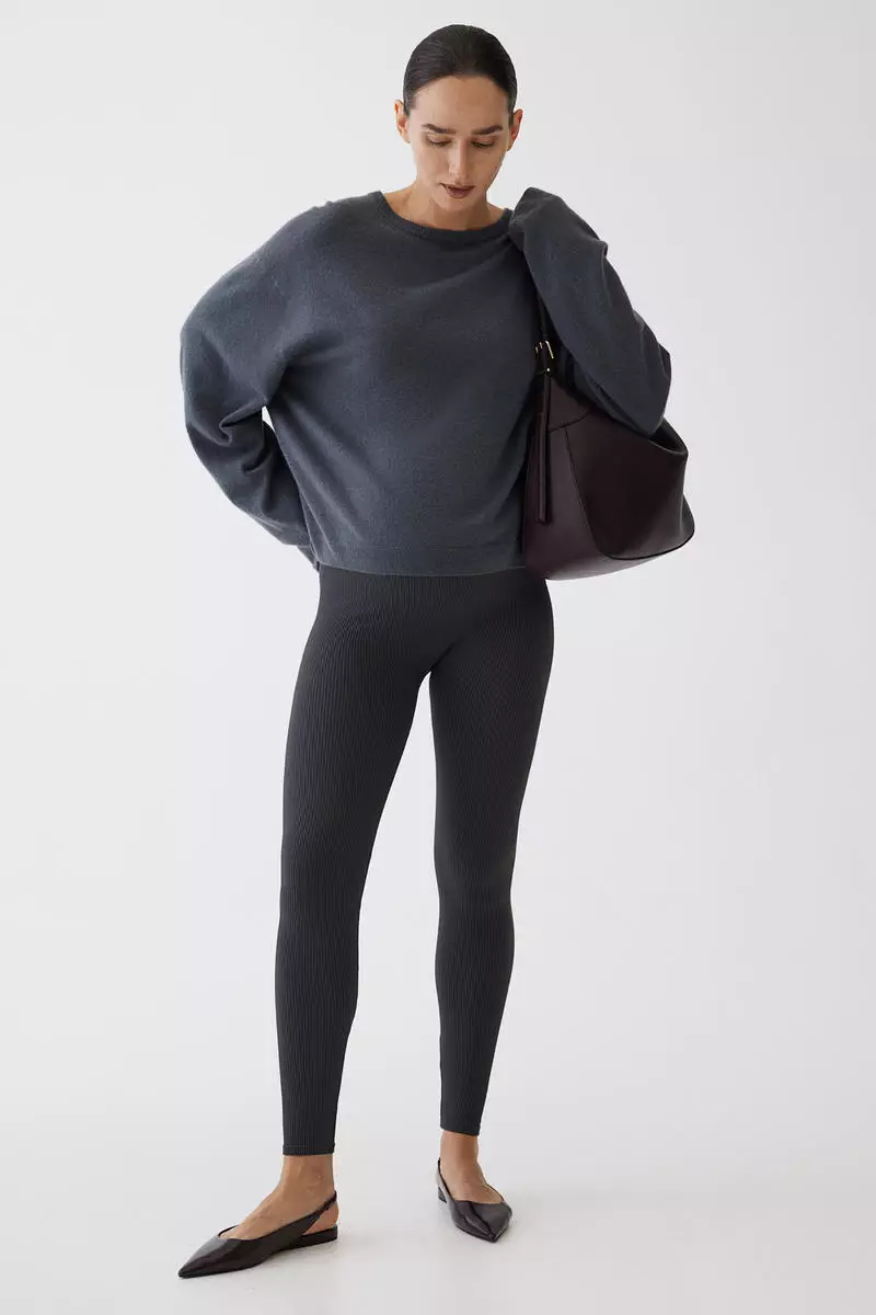 H&M MAMA Seamless ribbed leggings