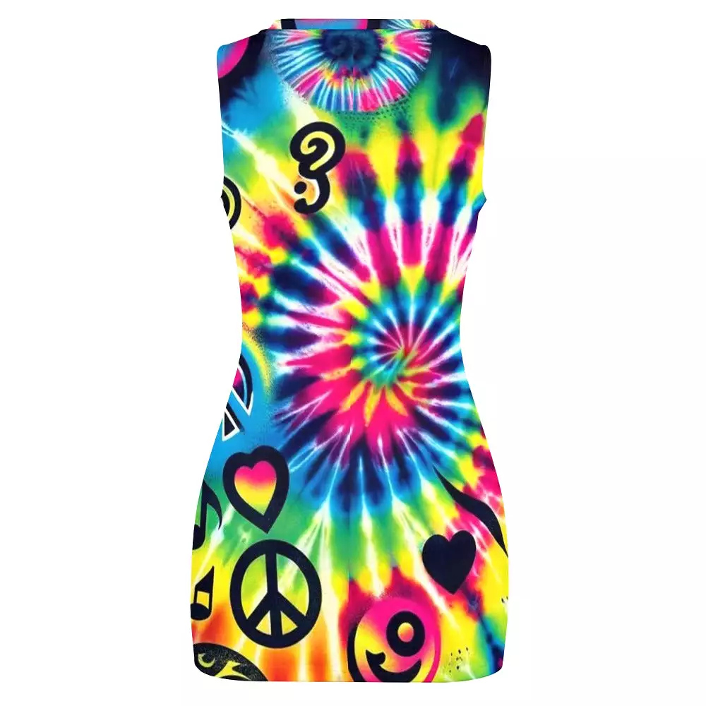 Happy Vibes Rave Cut-Out Dress