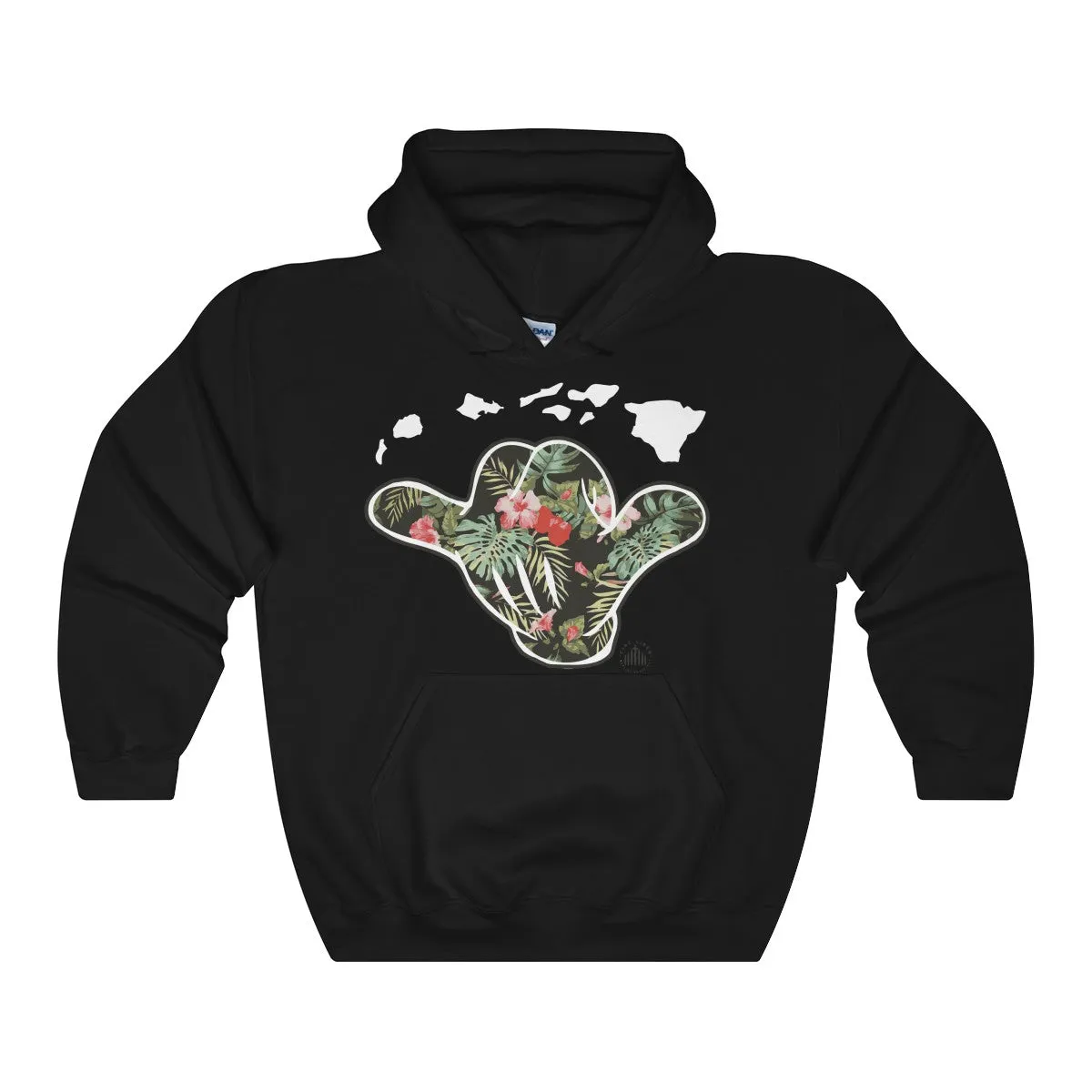 Hawaii Shaka Floral Unisex Heavy Blend Hooded Sweatshirt