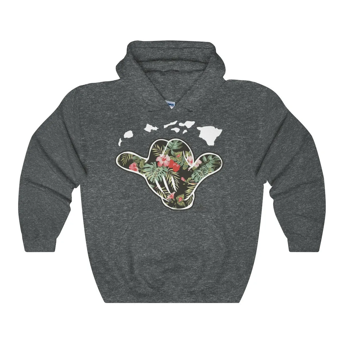 Hawaii Shaka Floral Unisex Heavy Blend Hooded Sweatshirt