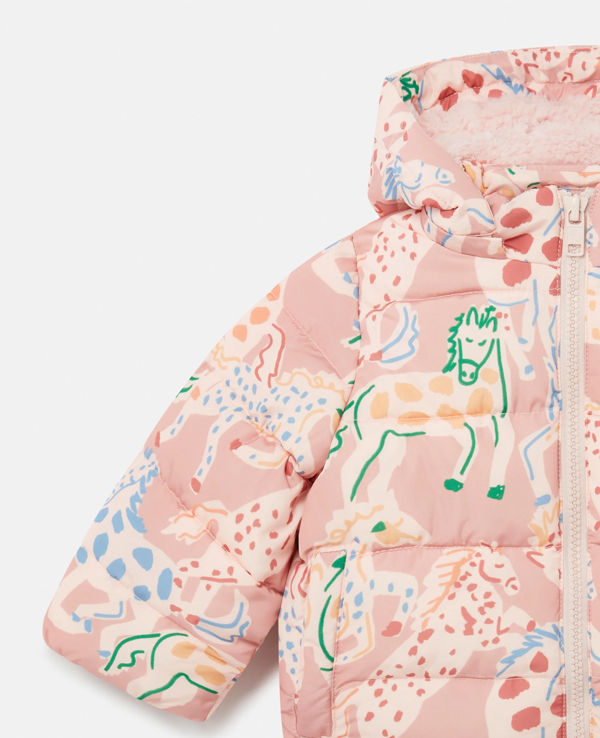 Horse Print Puffer Coat