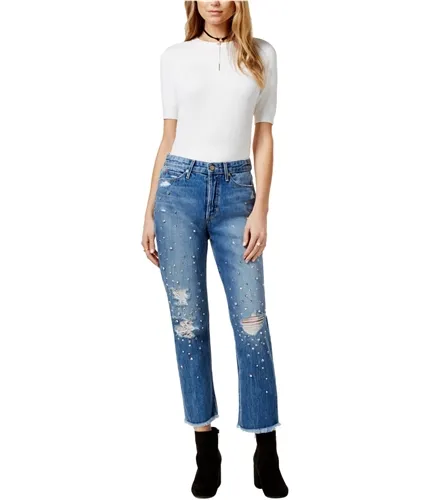 Joe's Womens Ripped Straight Leg Jeans