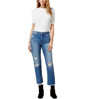 Joe's Womens Ripped Straight Leg Jeans