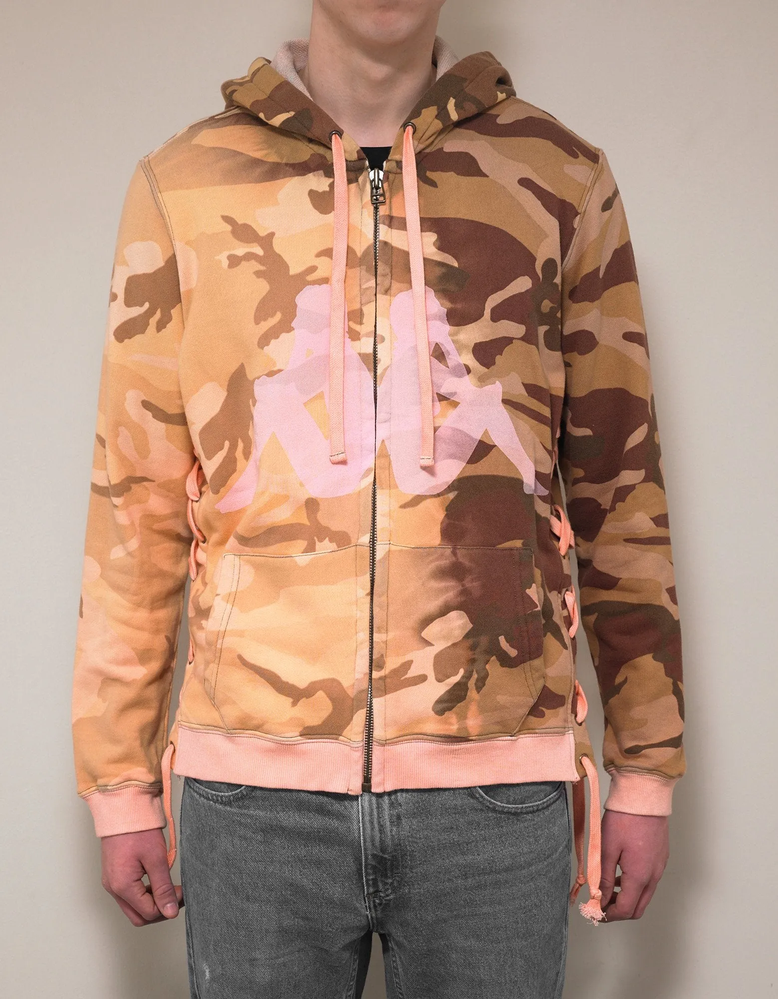 Kappa Orange Camo Laced Hoodie