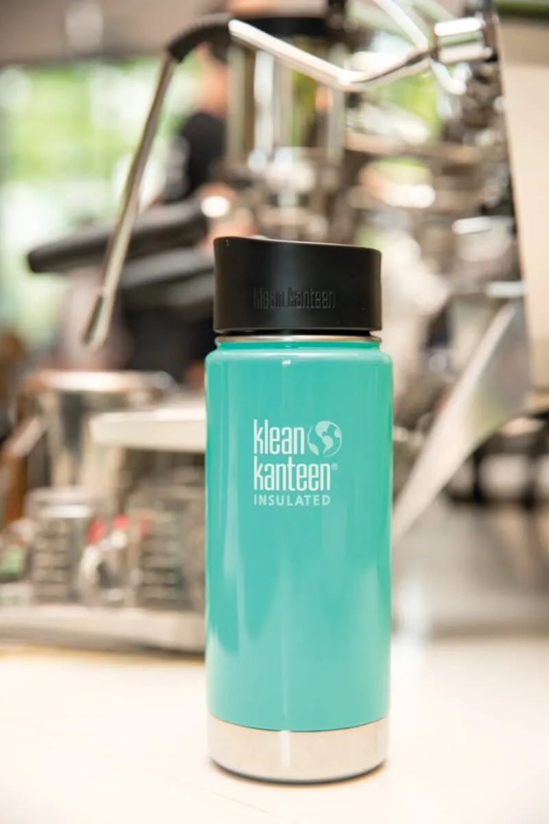 KLEAN KANTEEN // INSULATED WIDE W/ COFFEE CAP - SEA CREST