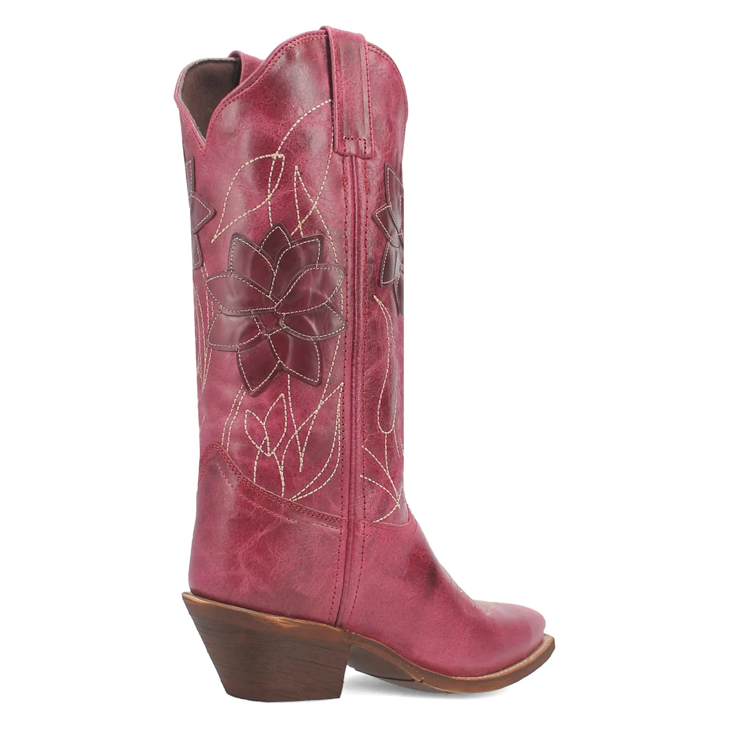 Laredo Womens Paislee Pink Leather Cowboy Boots