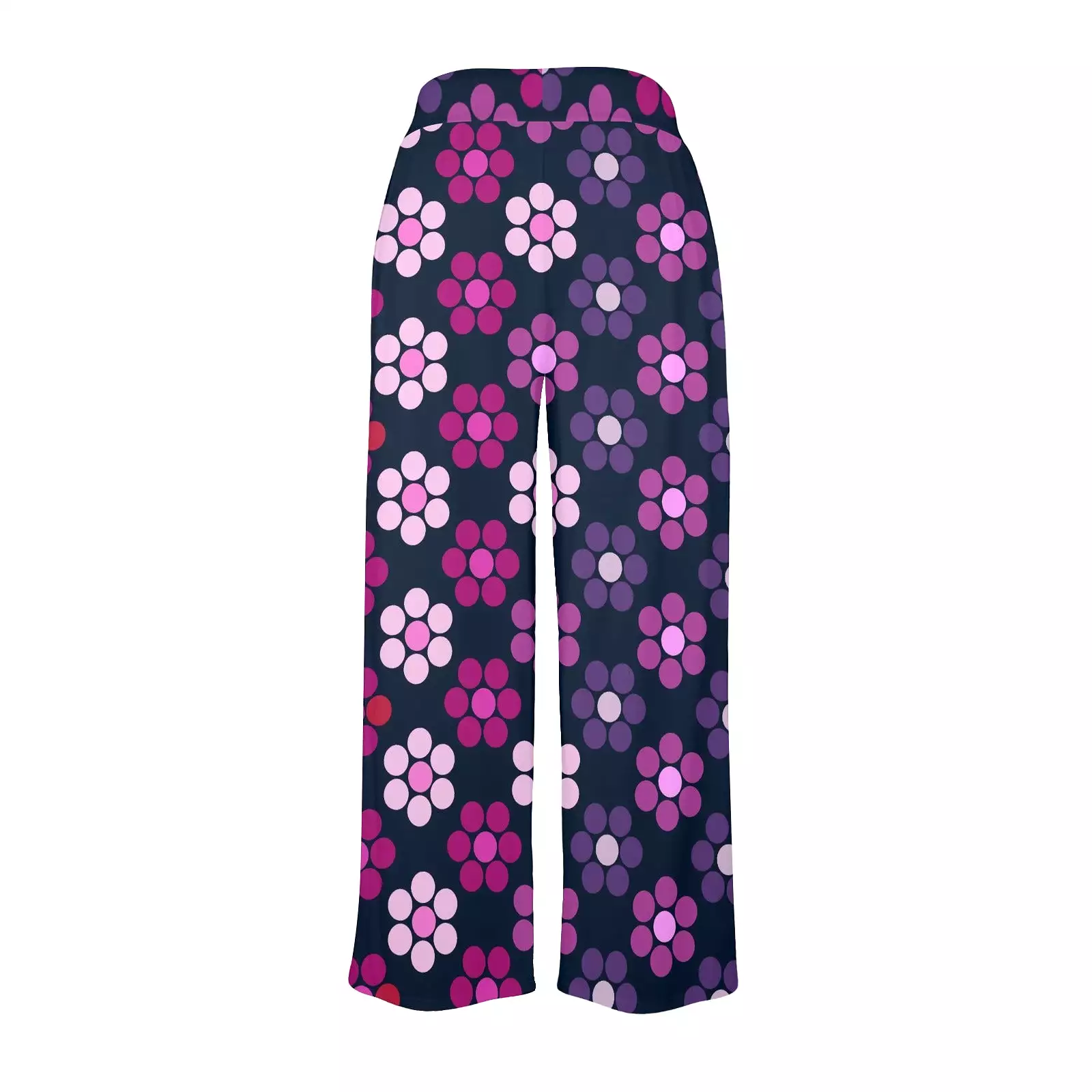 lg lav purple print Women's Wide Leg Lounge Pants (Model L77)