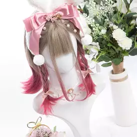 LOLITA HARAJUKU BROWN PINK SHORT STRAIGHT WIG BY90019