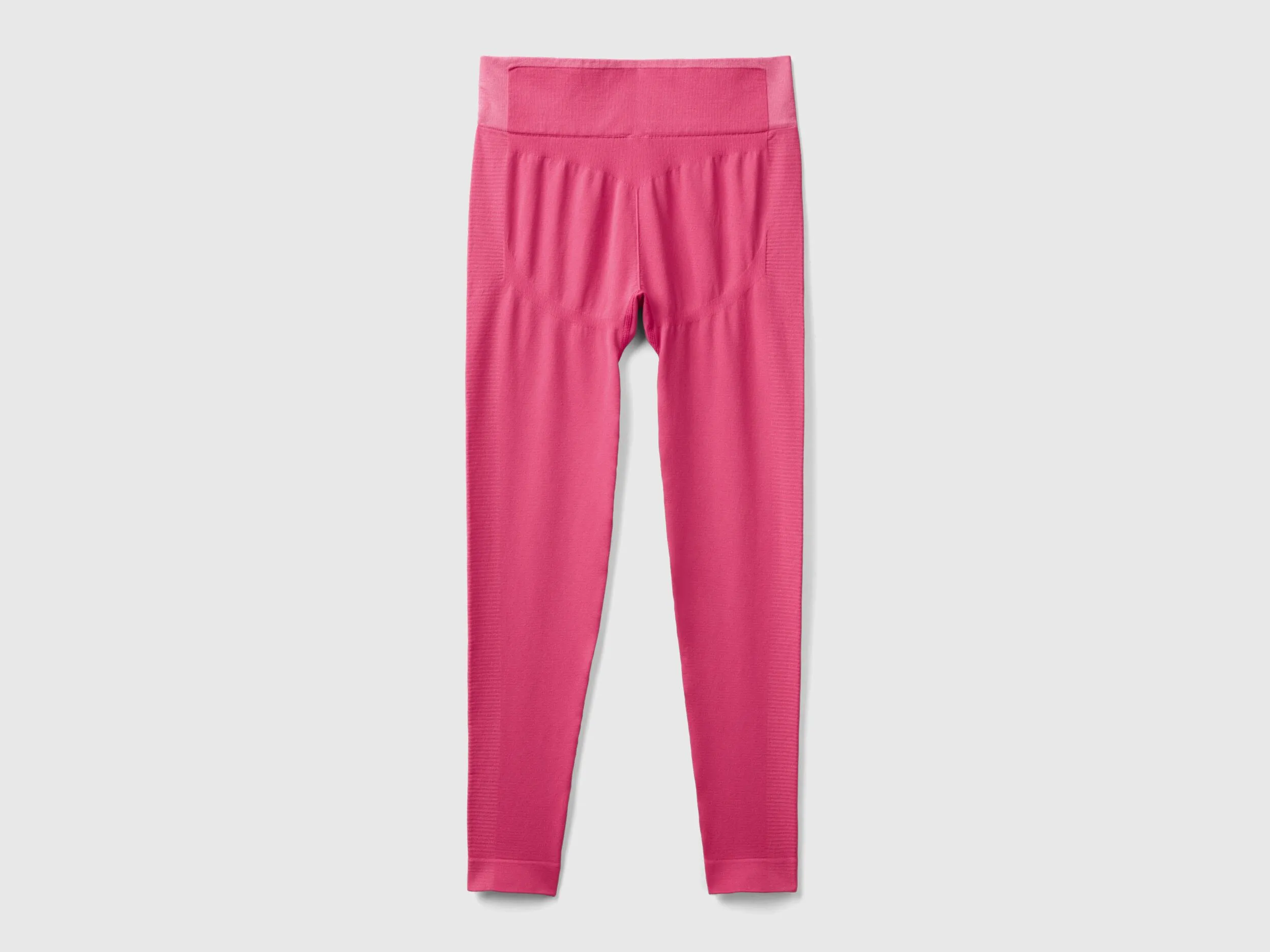 Long seamless sports leggings - Fuchsia | Benetton