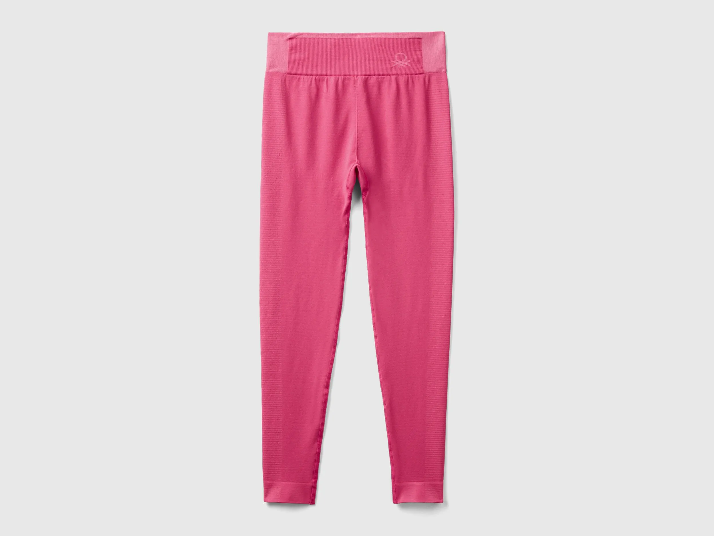 Long seamless sports leggings - Fuchsia | Benetton