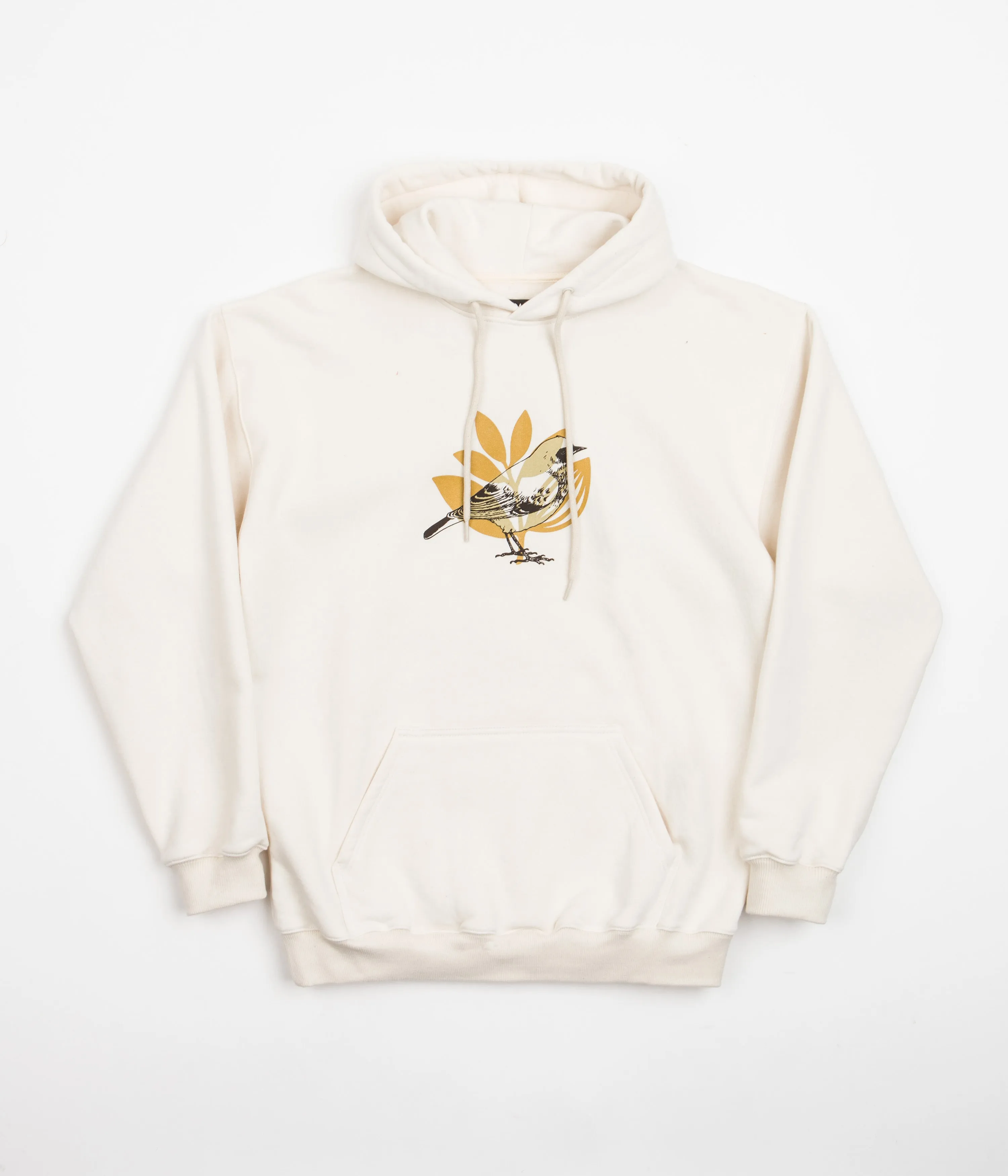 Magenta Bird Plant Hoodie - Natural