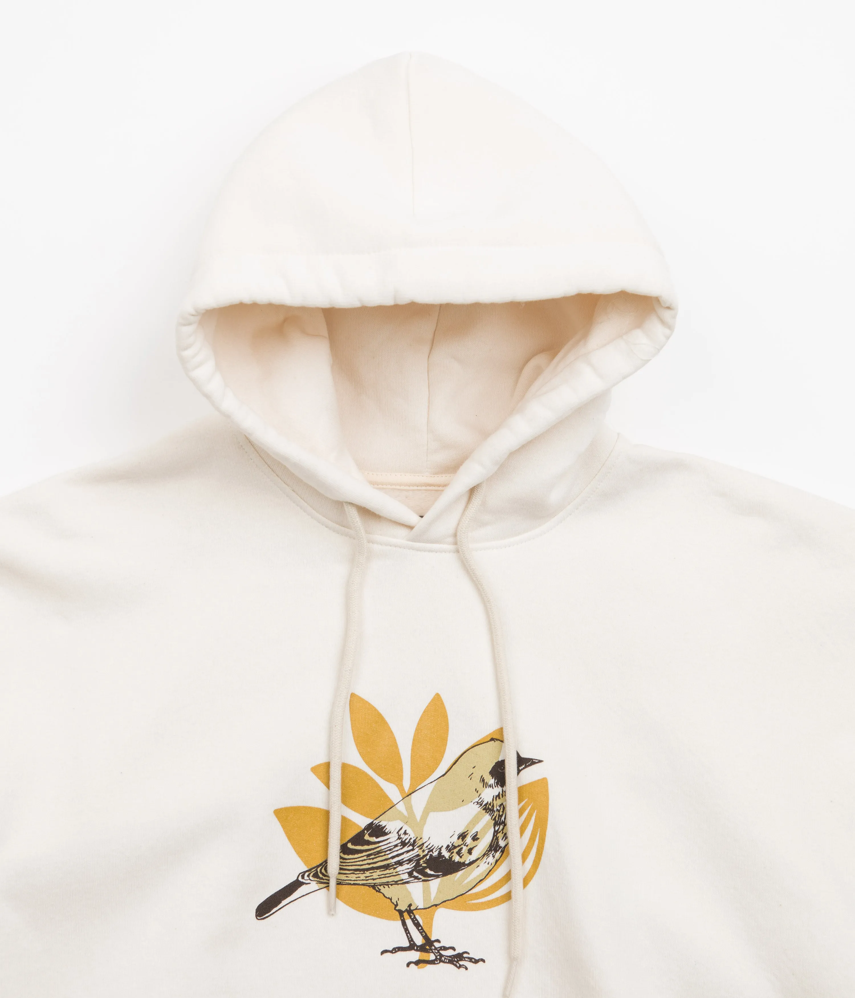 Magenta Bird Plant Hoodie - Natural