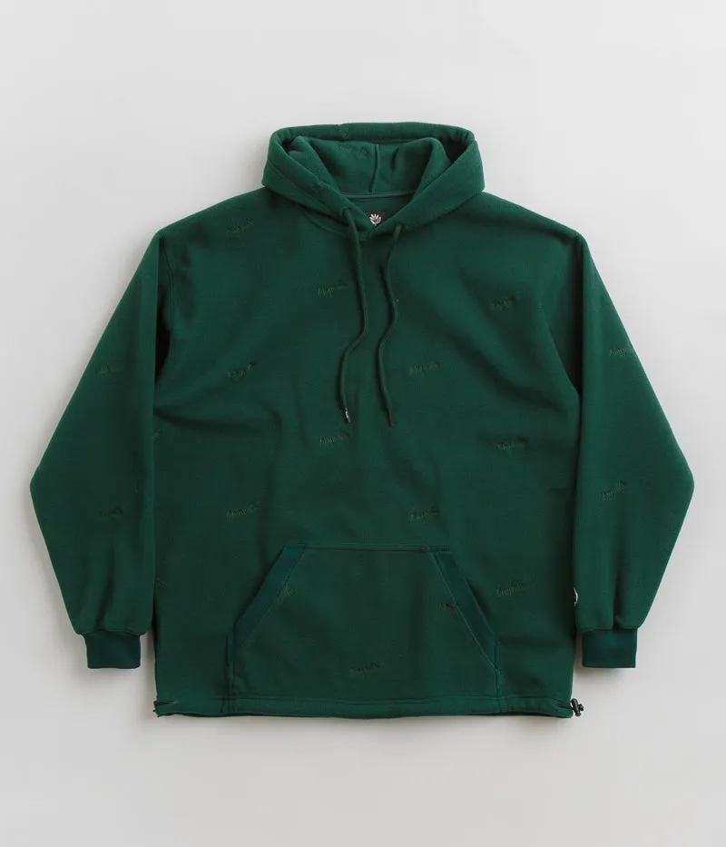 Magenta Loop Fleece Hoodie - Green