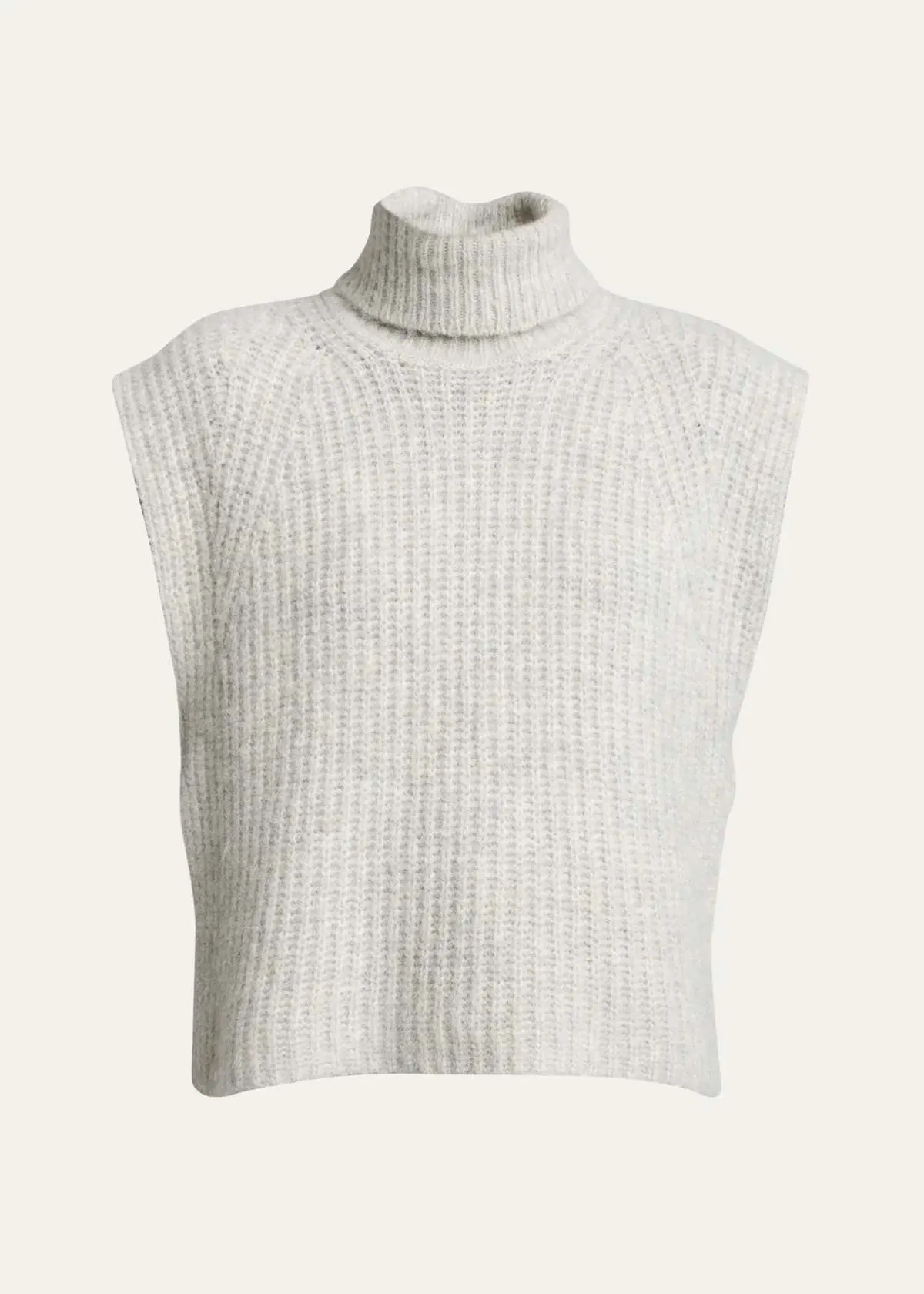 Megan Sleeveless Turtleneck Sweater - Sand