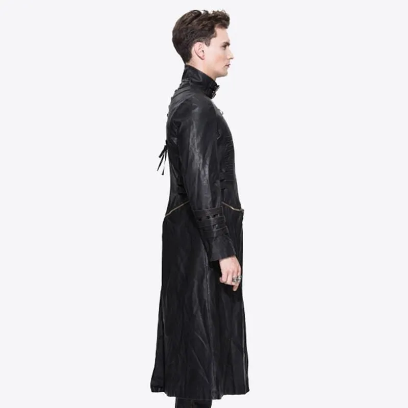 Men‘s Convertible Punk Leather Coat