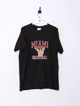 Miami Basketball Black Cotton Tee