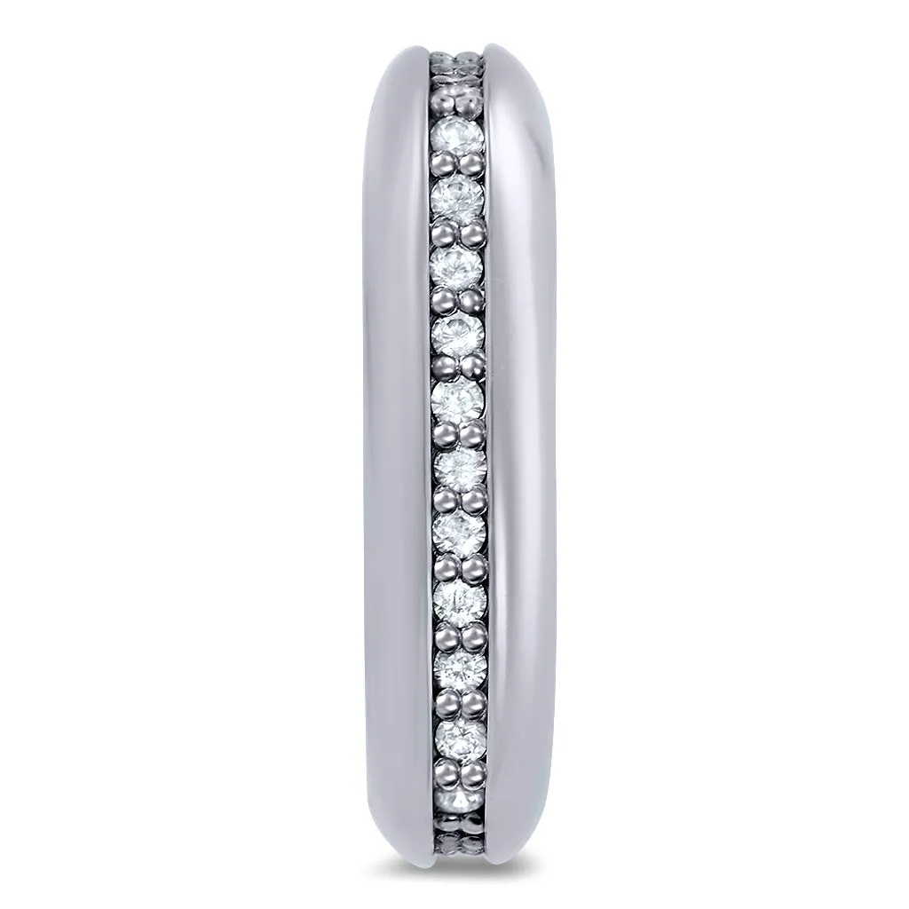 Modern Sensuality Diamond One Unity Wedding Band