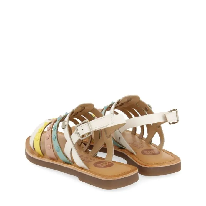 MULTICOLOR LEATHER ROMAN STYLE SANDALS FOR GIRLS AND BOYS BEYNAC