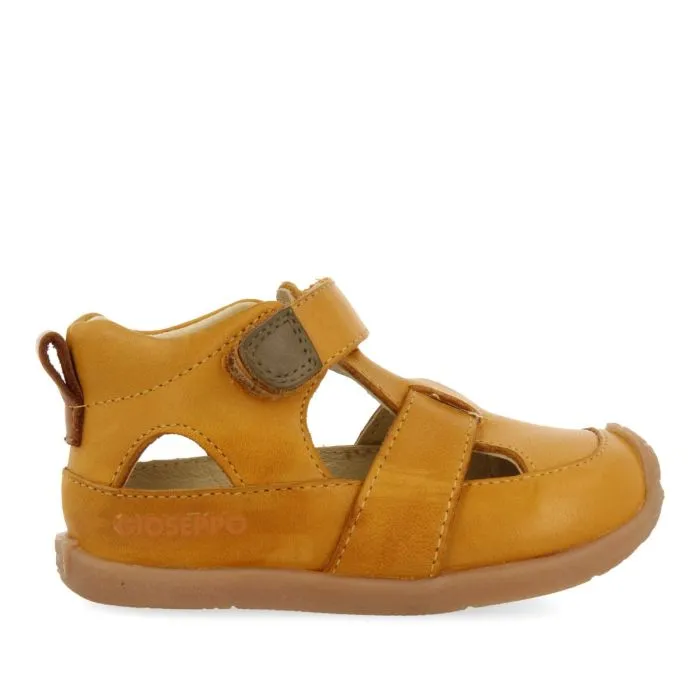 MUSTARD COLORED LEATHER SANDALS FOR BABY BABSON