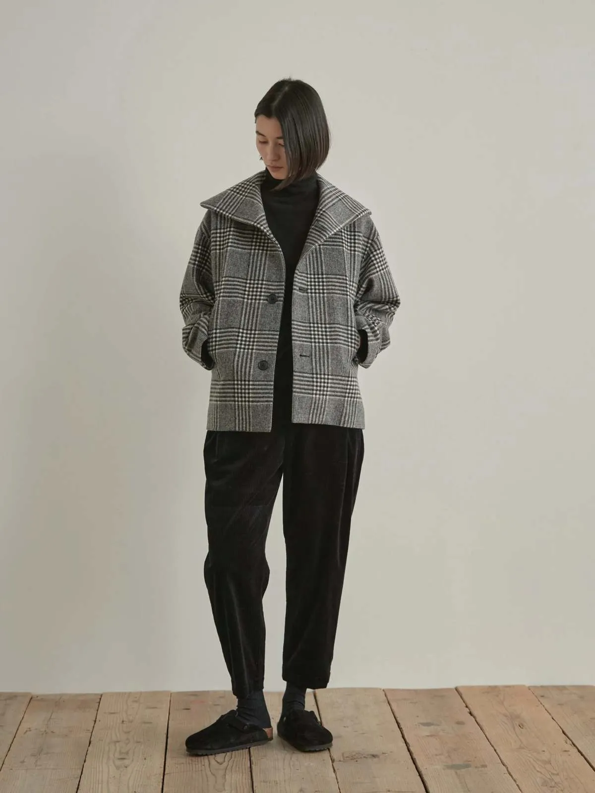 MY SAILOR Checkered Coat - gray