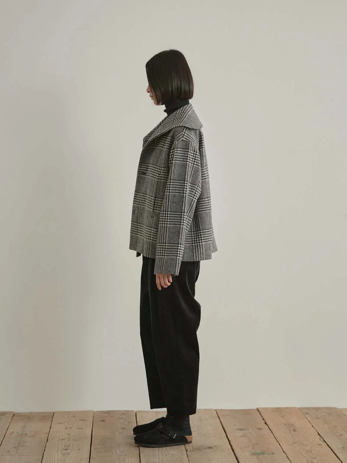 MY SAILOR Checkered Coat - gray