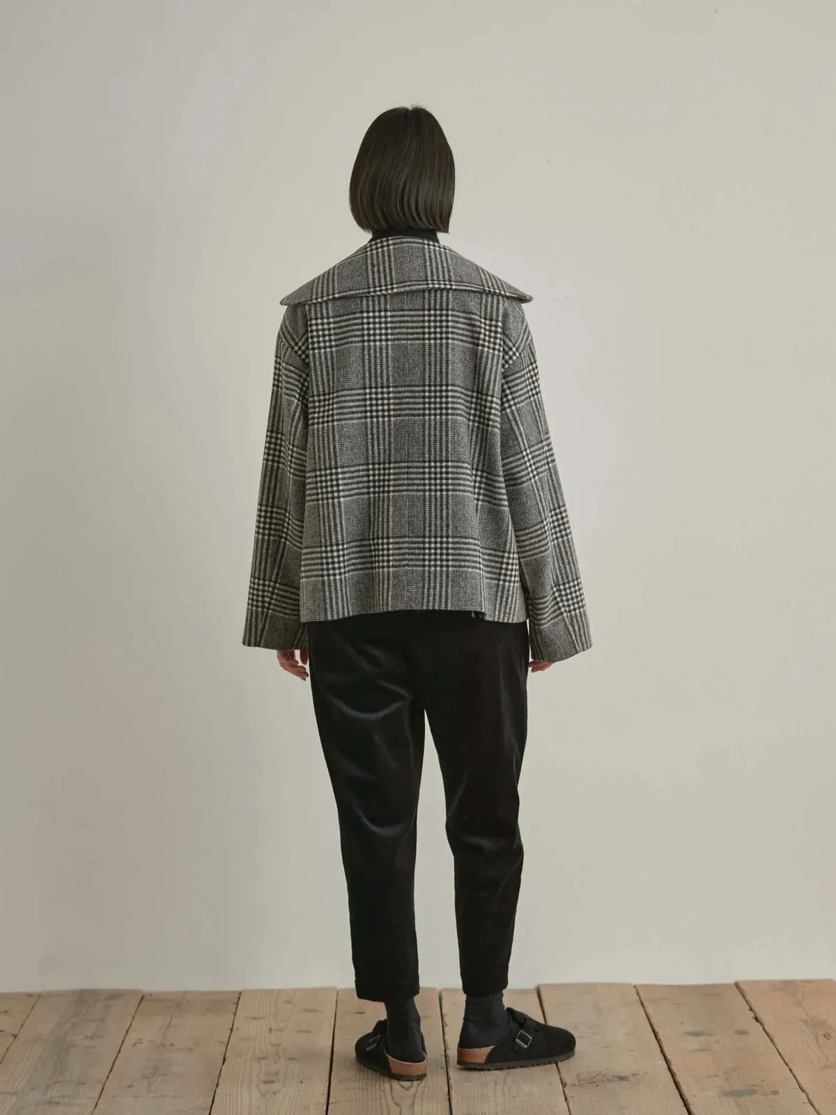 MY SAILOR Checkered Coat - gray