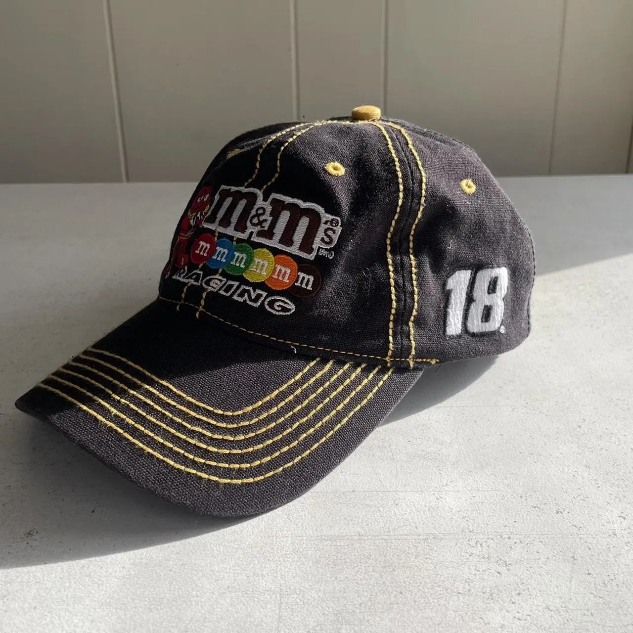 NASCAR Men's Black and Yellow Hat