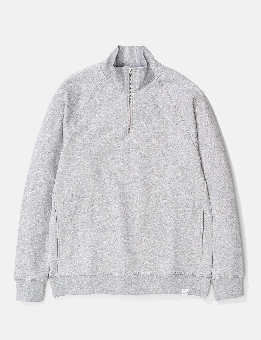 Norse Projects Alfred Light Sweatshirt (1/4 Zip) - Light Grey Melange