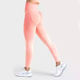 Ombre Scrunch Seamless Leggings - Coral