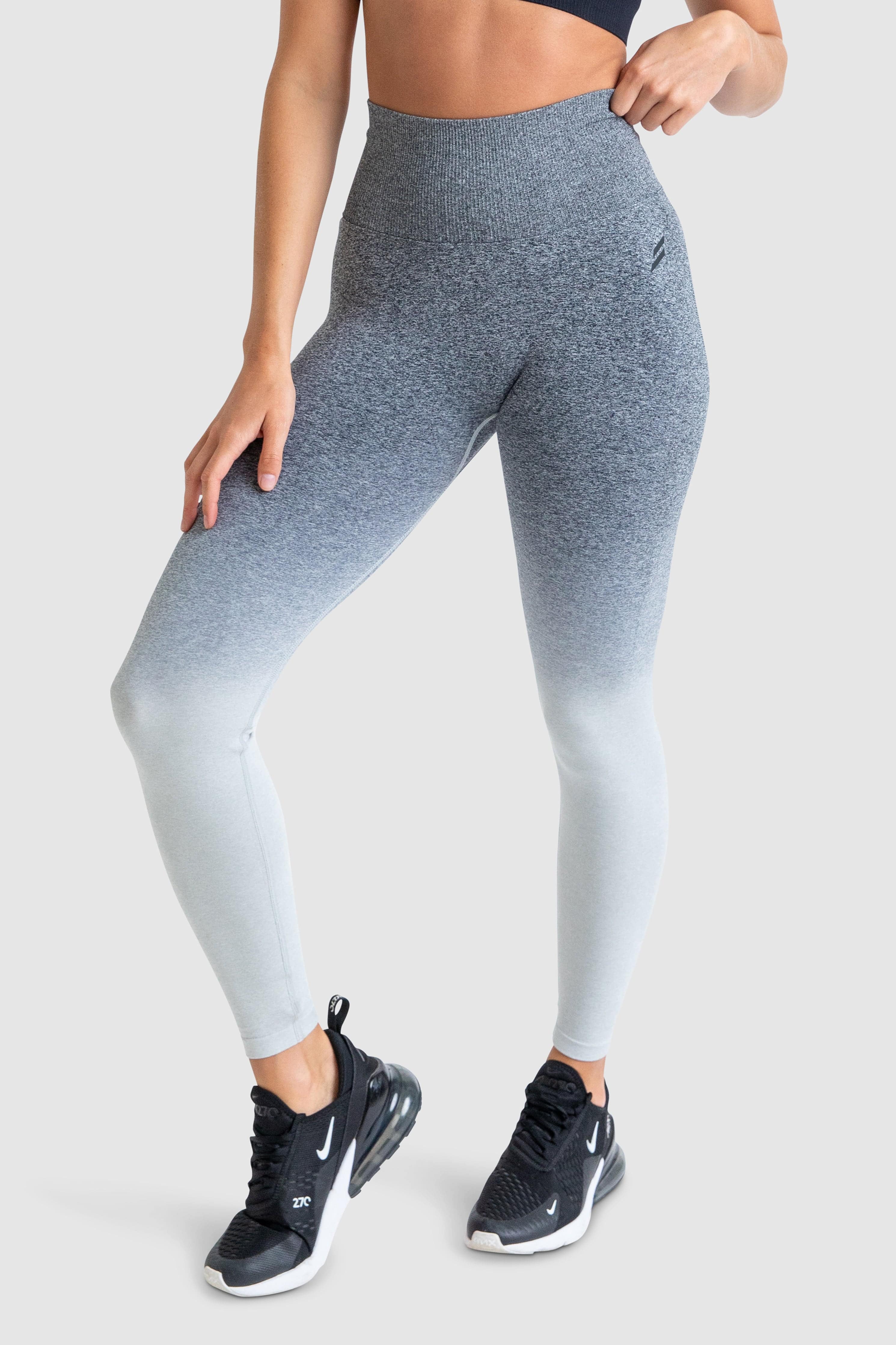 Ombre Scrunch Seamless Leggings - Grey