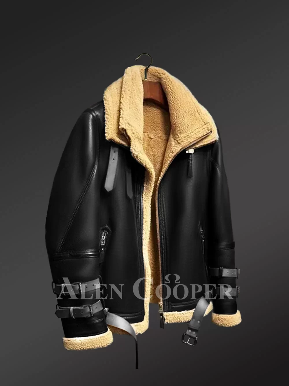 Original Shearling Bomber Coat | Sheepskin Leather Coat Jacket