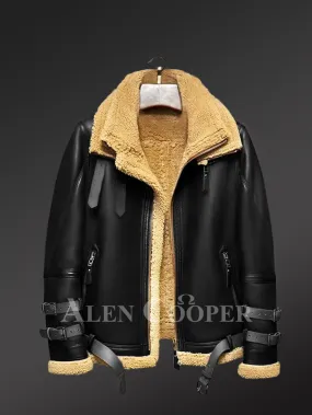 Original Shearling Bomber Coat | Sheepskin Leather Coat Jacket