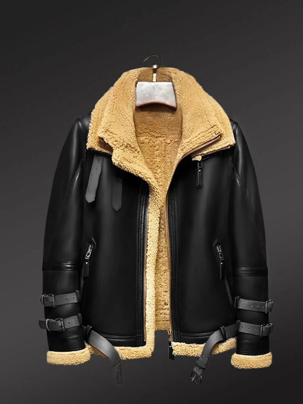 Original Shearling Bomber Coat | Sheepskin Leather Coat Jacket