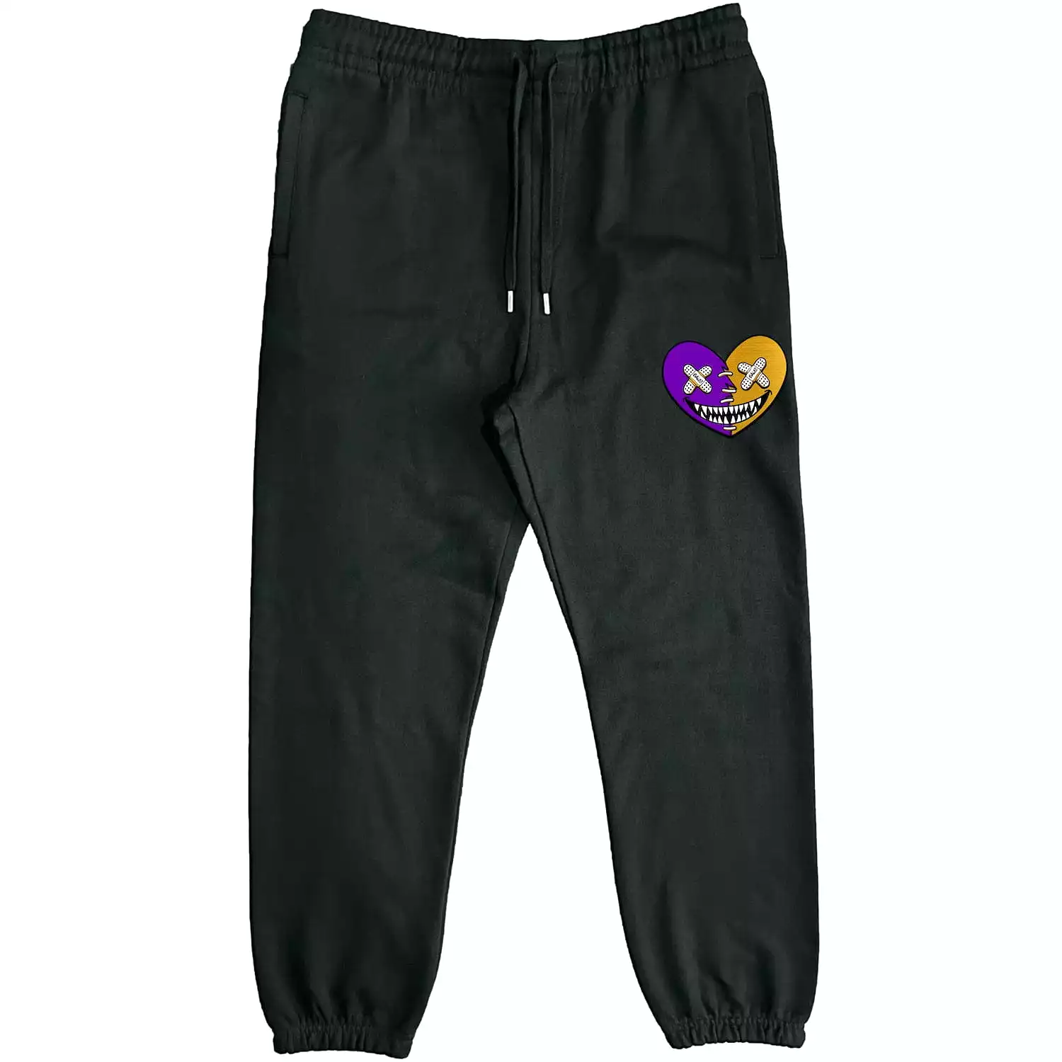 PURPGOLD HEART BAWS : Premium Black Cotton Pants