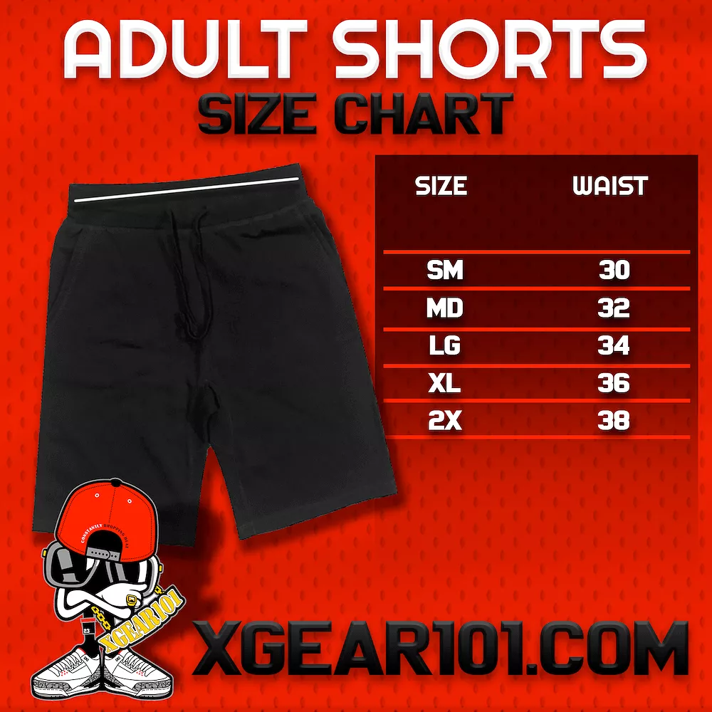 RED NOT BROKE : Black Cotton Terry Fleece Shorts