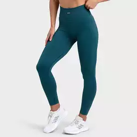 Ribbed Seamless Leggings - Forest Green