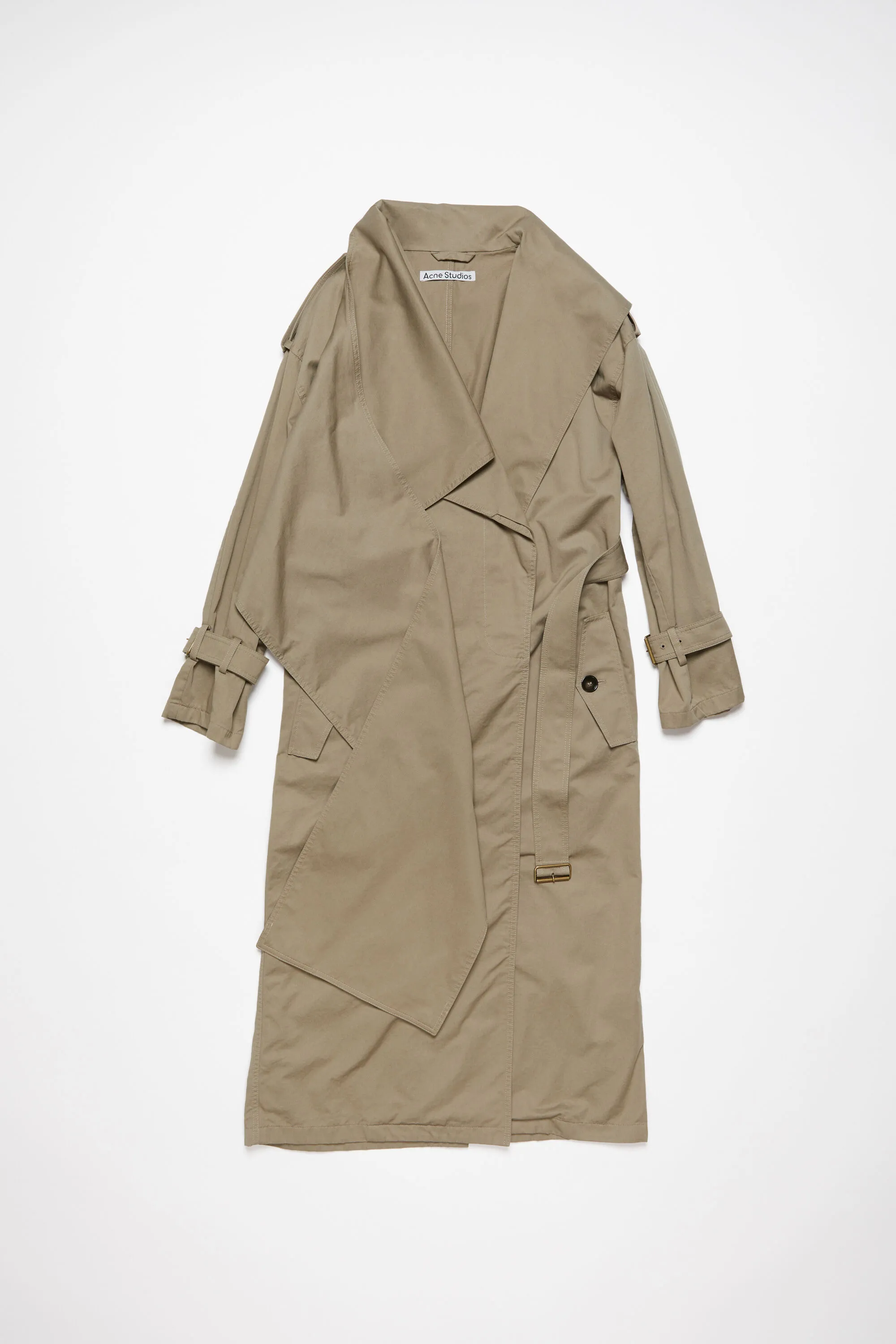 Scarf collar trench coat