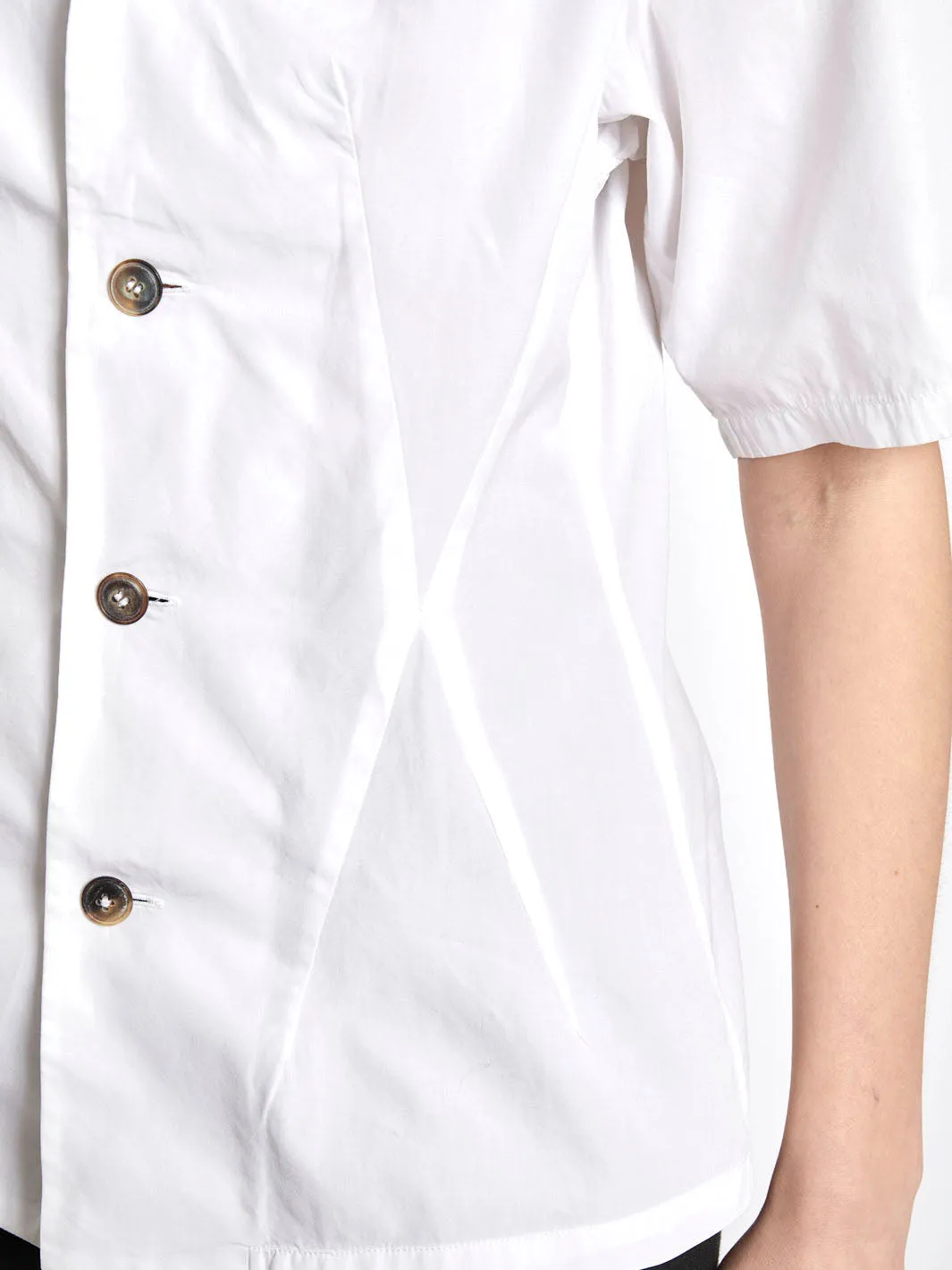 Short sleeves white Y2K Gothic by Yohji Yamamoto blouse