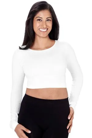 Skinny Tees Long Sleeve Crop Top