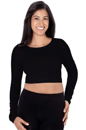 Skinny Tees Long Sleeve Crop Top