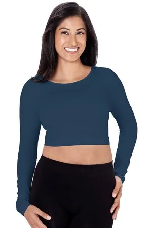 Skinny Tees Long Sleeve Crop Top