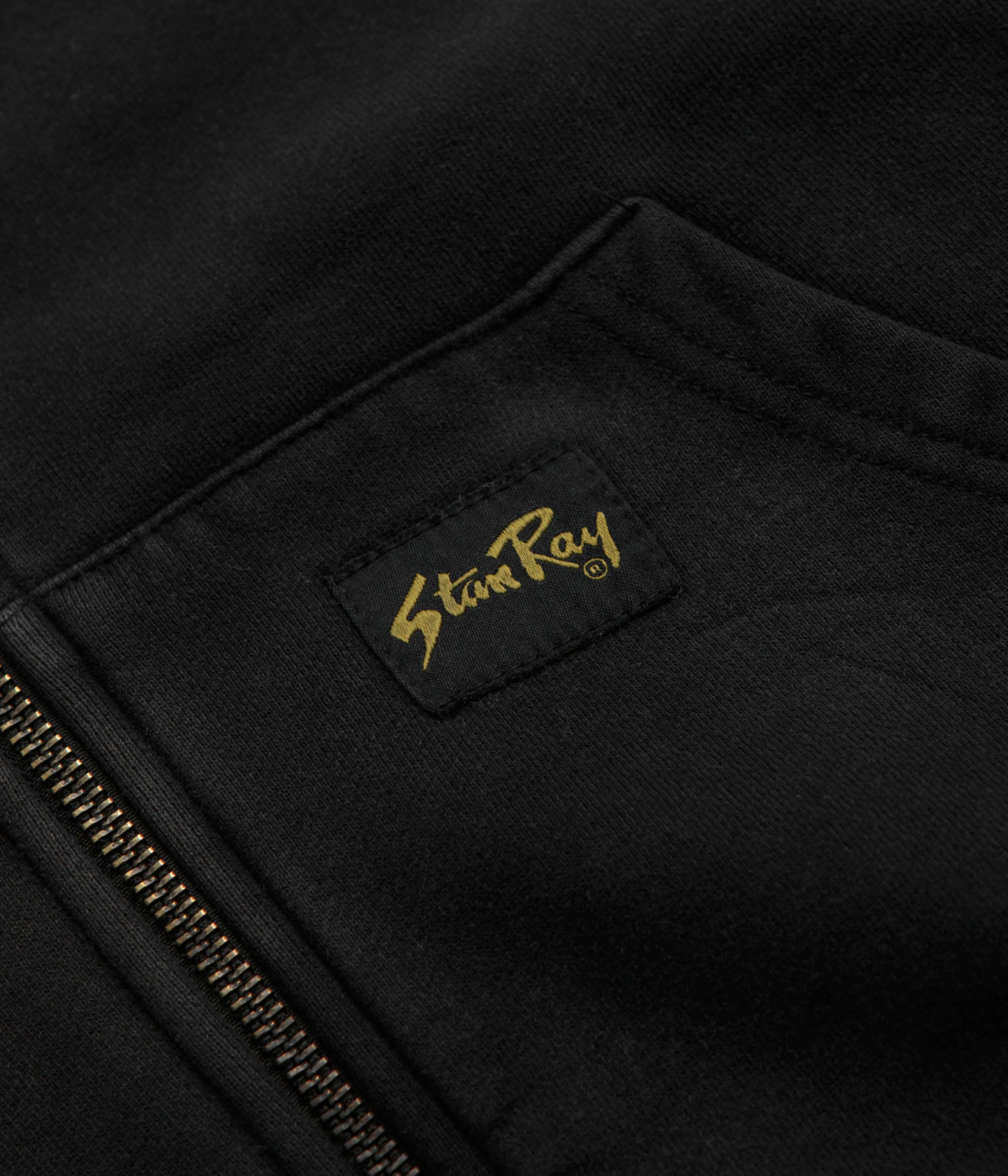 Stan Ray Patch Zip Hoodie - Washed Black