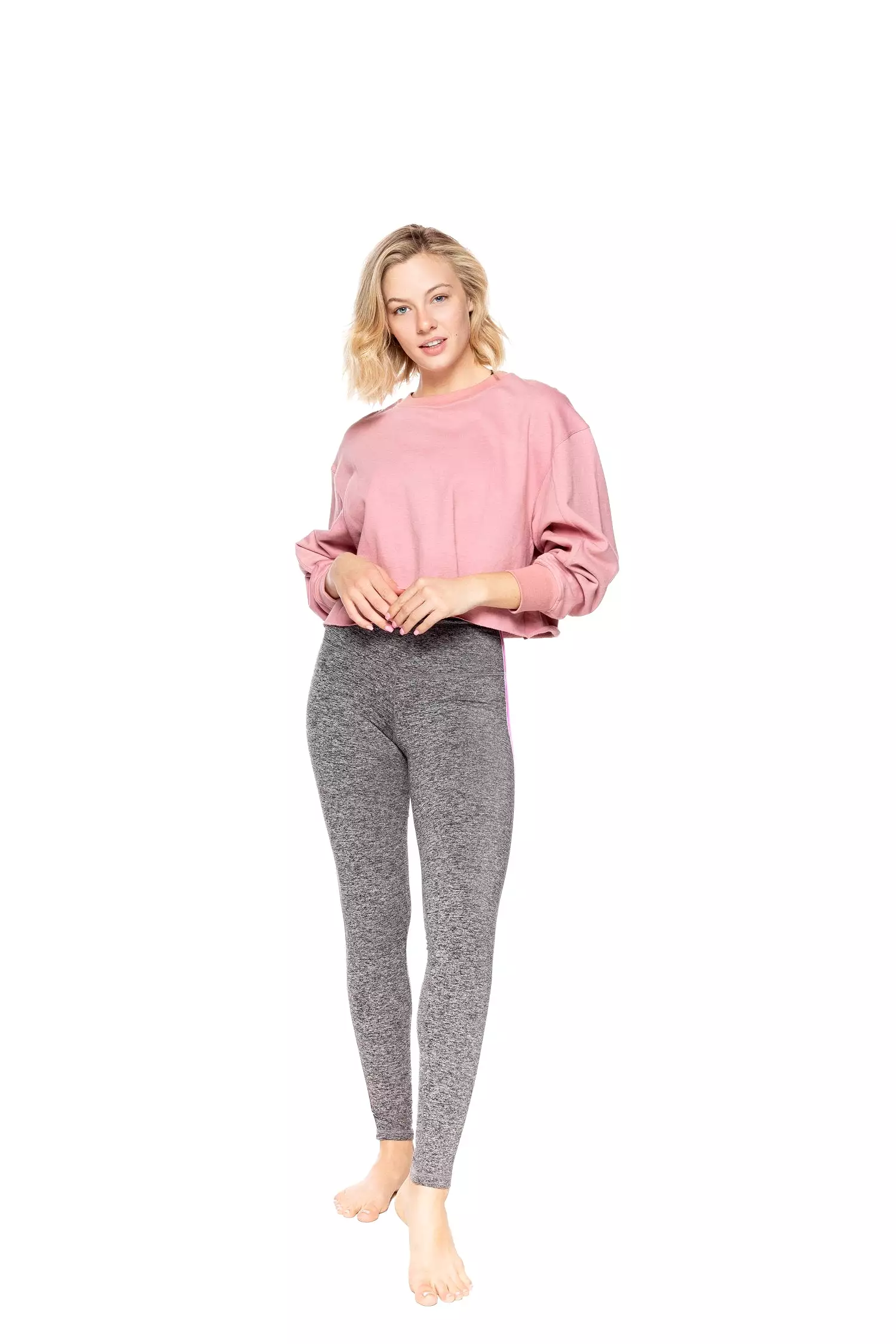 Strut This Sonoma Crop Sweatshirt Pink Chalk