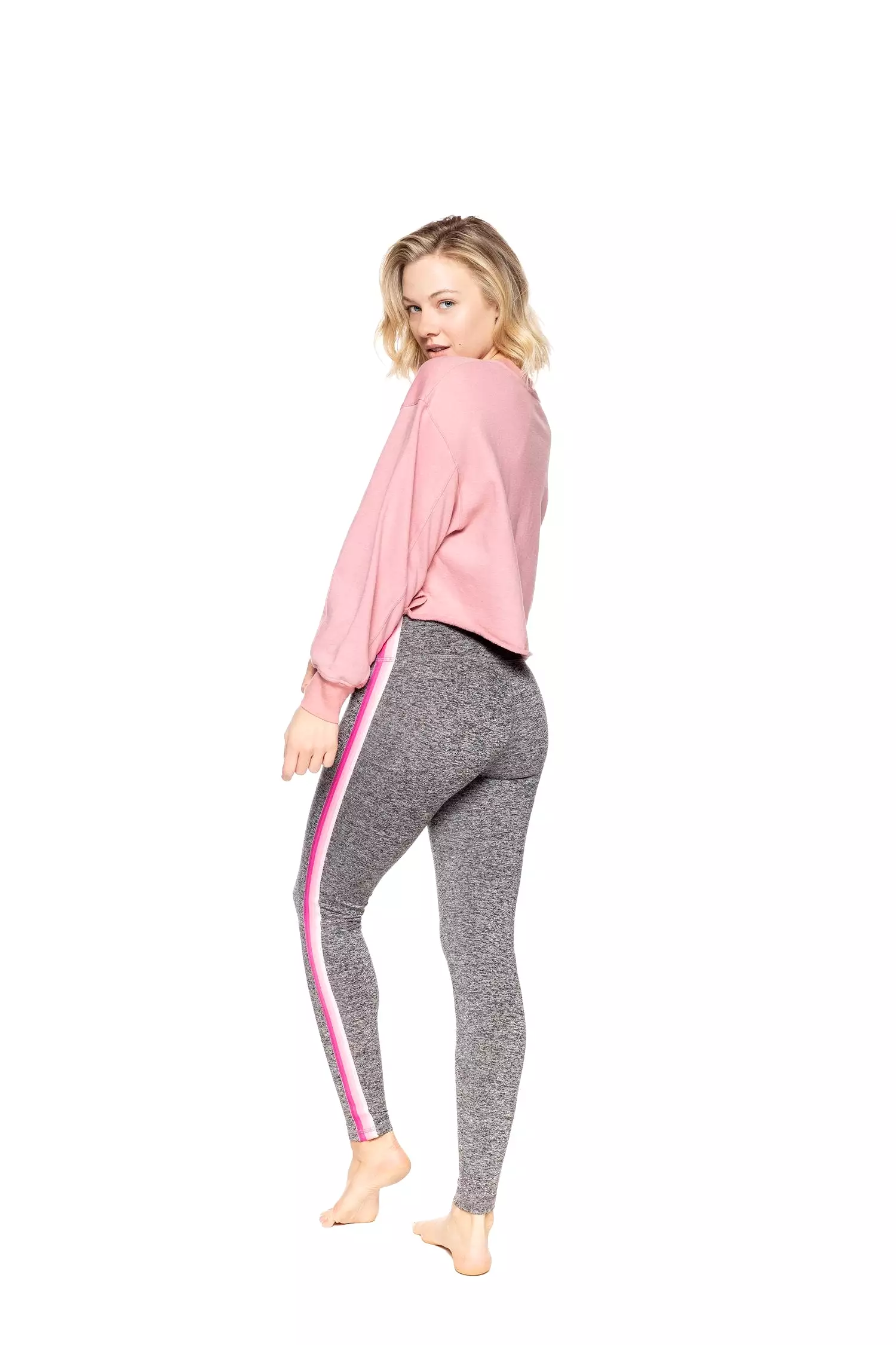 Strut This Sonoma Crop Sweatshirt Pink Chalk