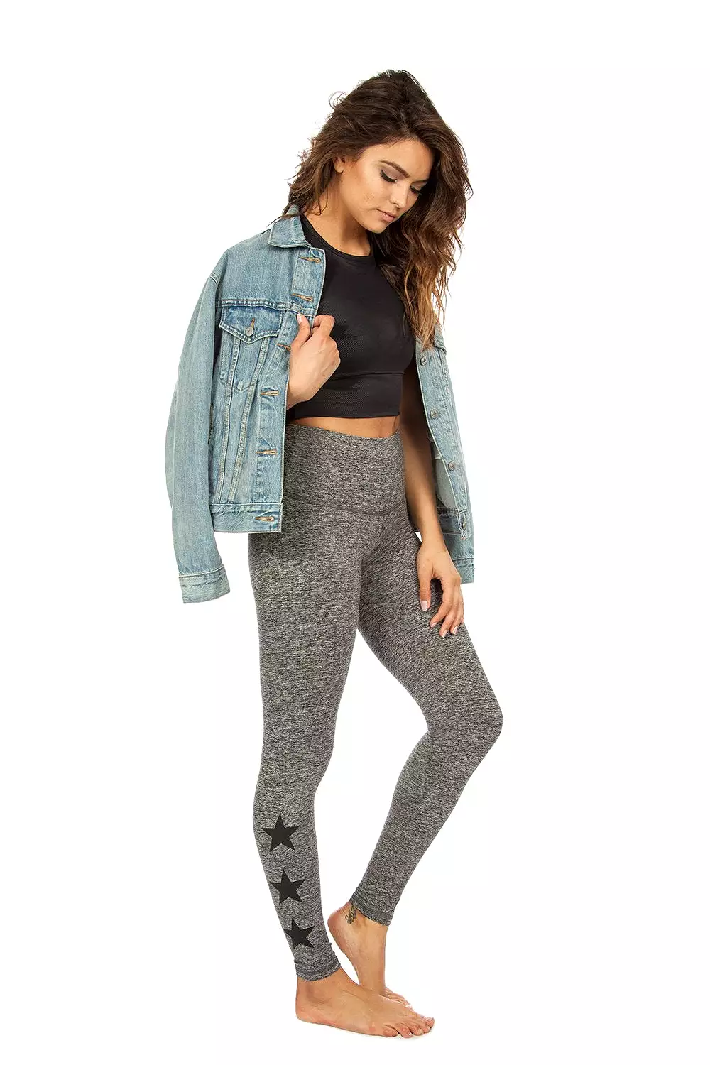 Strut This Star Ankle Grey/Moss Black Legging