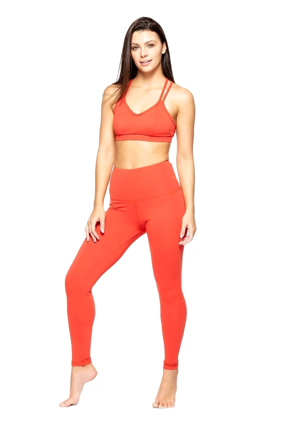 Strut This Teagan Ankle Legging Orange Pop