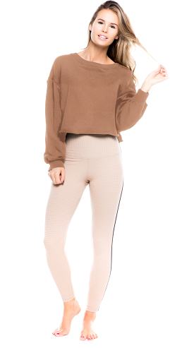 Strut This X Sivanayla Jetset Sweatshirt Chai Latte